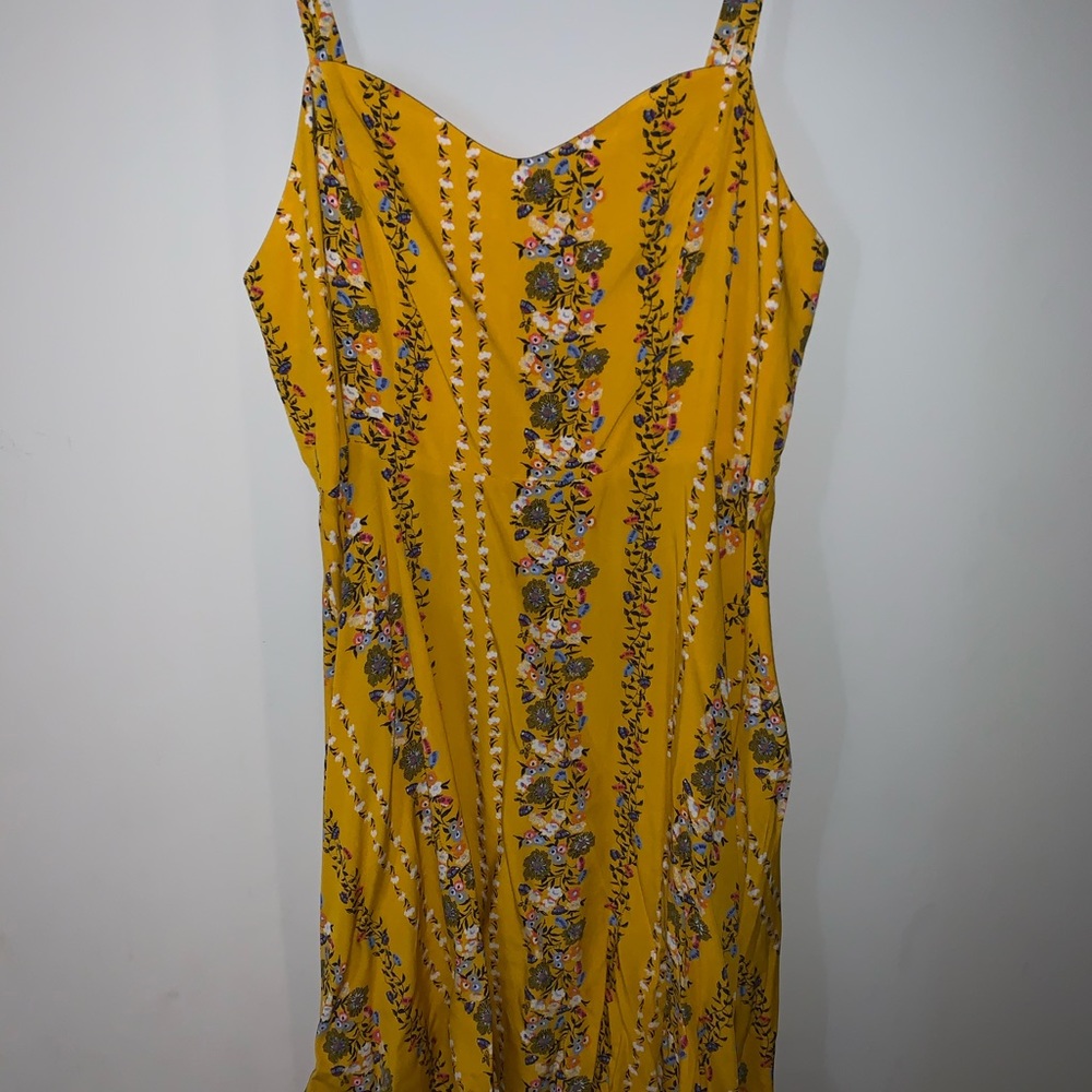 Yellow spaghetti strap dress